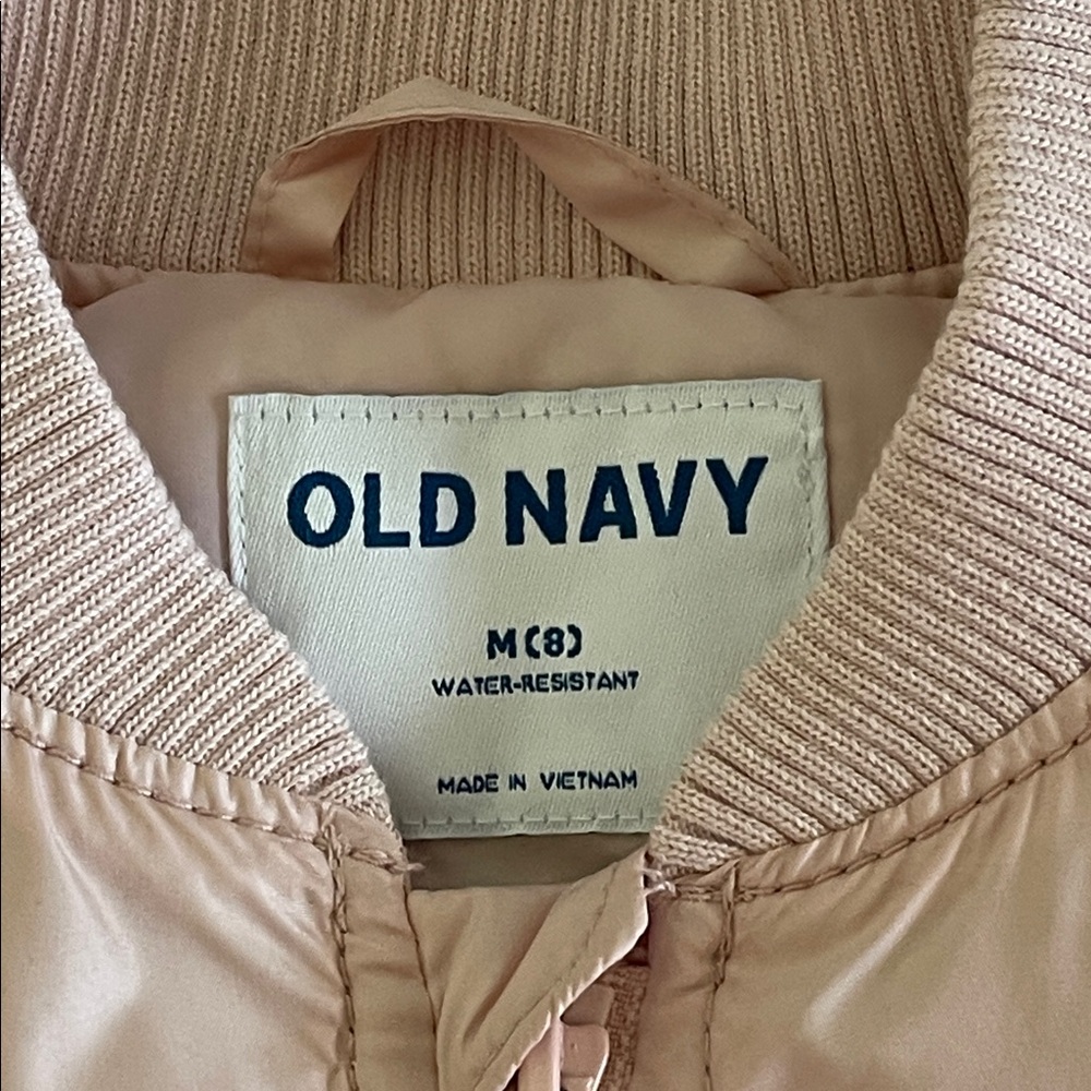Old Navy Light Pink Kids Bomber Jacket SZ 8 NWT - Picture 3 of 5